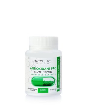 Antioxidant Pro (Антиоксидант Про) дієтична добавка -  для збереження молодості та уповільнення старіння, 60 рослинних капсул в баночці 4820171414361 фото