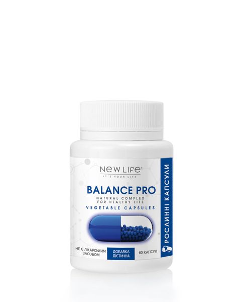 Balance Pro (Баланс Про) - снижение стресса и эмоционального напряжения, нормализация сна и уменьшение головных болей, 60 растительных капсул в баночке New Life диетическая добавка 4820171414378 фото